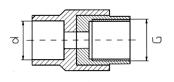 816_transition sleeve with female thread and hex head_drawing_Clina standard fittings