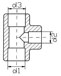 830_T-piece 90_reduced_drawing_Clina fittings