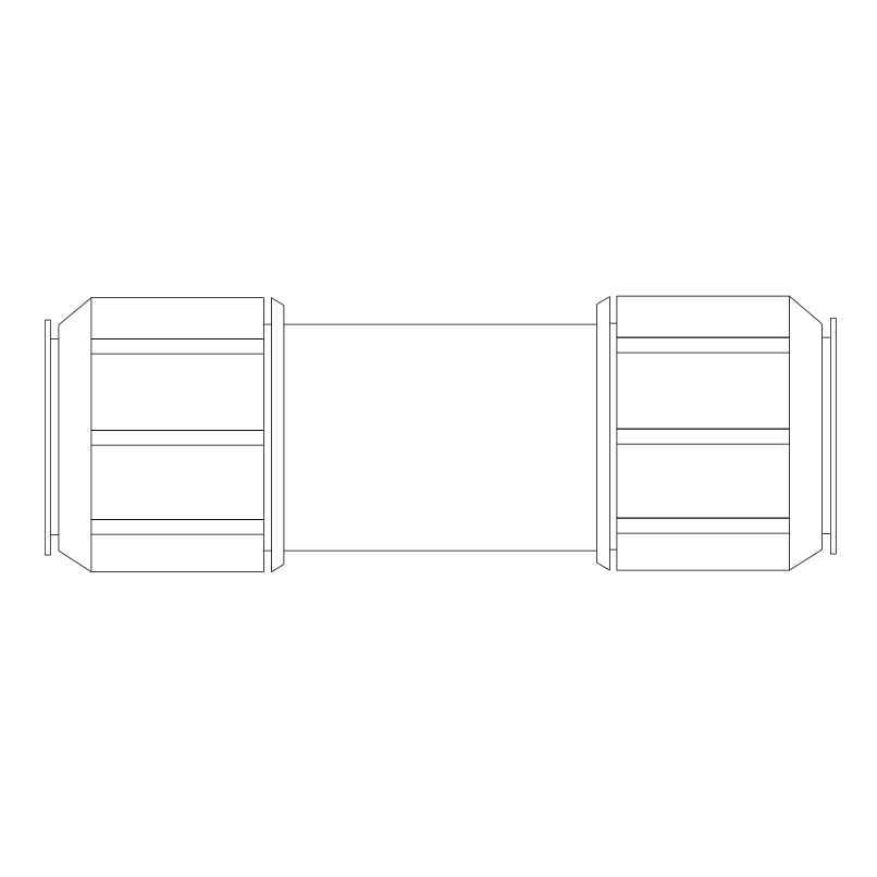 FSVG 15 Steckverbinder, gerade 15mm Zeichnung