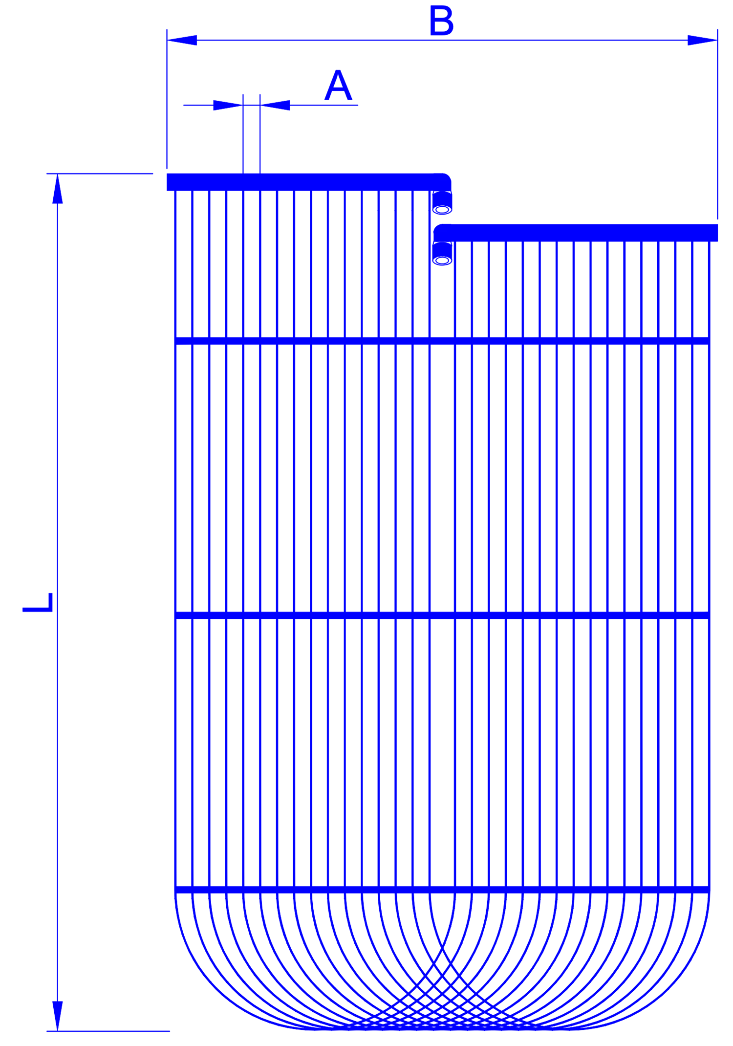 Clina Kapillarrohrmatte_Grundform_U-Matte