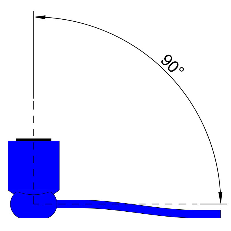 angular position push-lock connection 90° oval mat distributor pipe