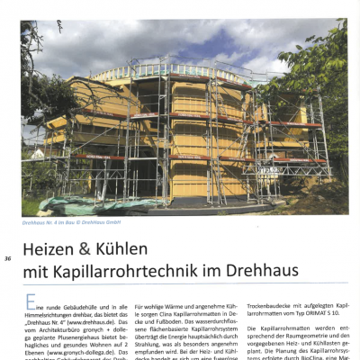 Zeitungsausschnitt "Clina Kapillarohrtechnik im Drehhaus"
